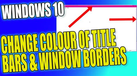 How to change active windows border color windows 8